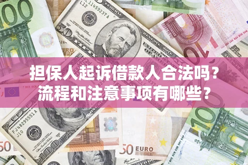 济南担保人起诉借款人合法吗？流程和注意事项有哪些？