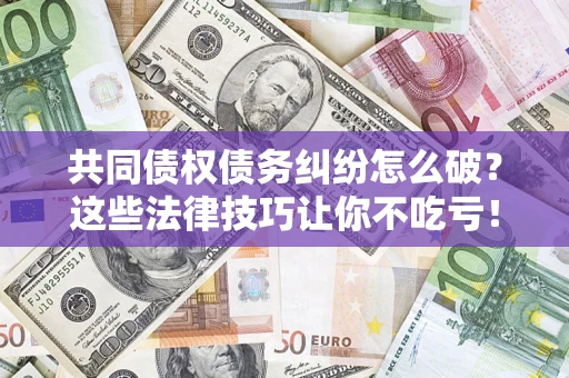 济南共同债权债务纠纷怎么破？这些法律技巧让你不吃亏！