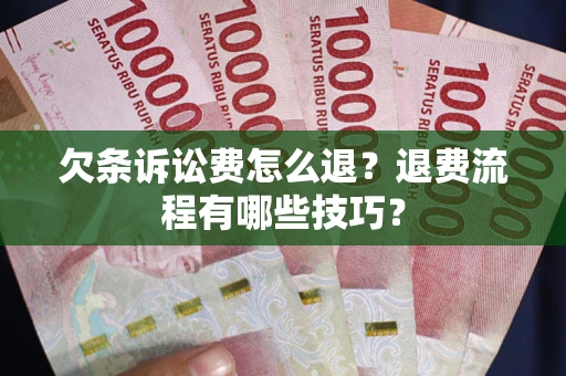 济南欠条诉讼费怎么退？退费流程有哪些技巧？