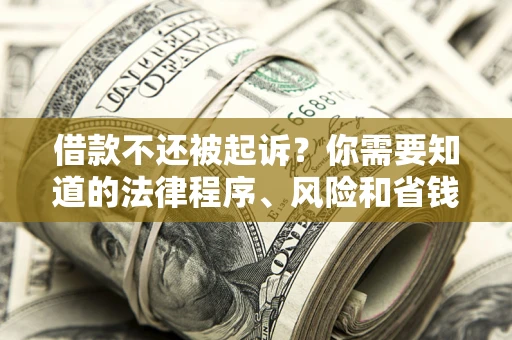 济南借款不还被起诉？你需要知道的法律程序、风险和省钱技巧